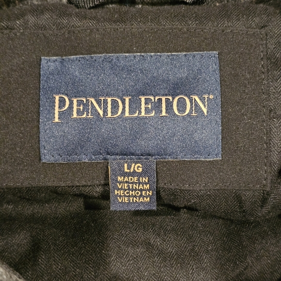 Pendleton Black and Gray Plaid Men's Wool Blend Vest Size Large - Picture 12 of 15